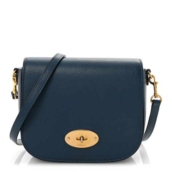 Mulberry Small Classic Grain Calfskin Small Darley Satchel Blue