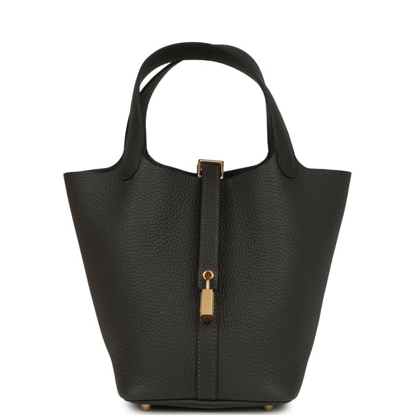 Hermes Hermes Picotin Lock 18 Dark Bronze Clemence Gold Hardware
