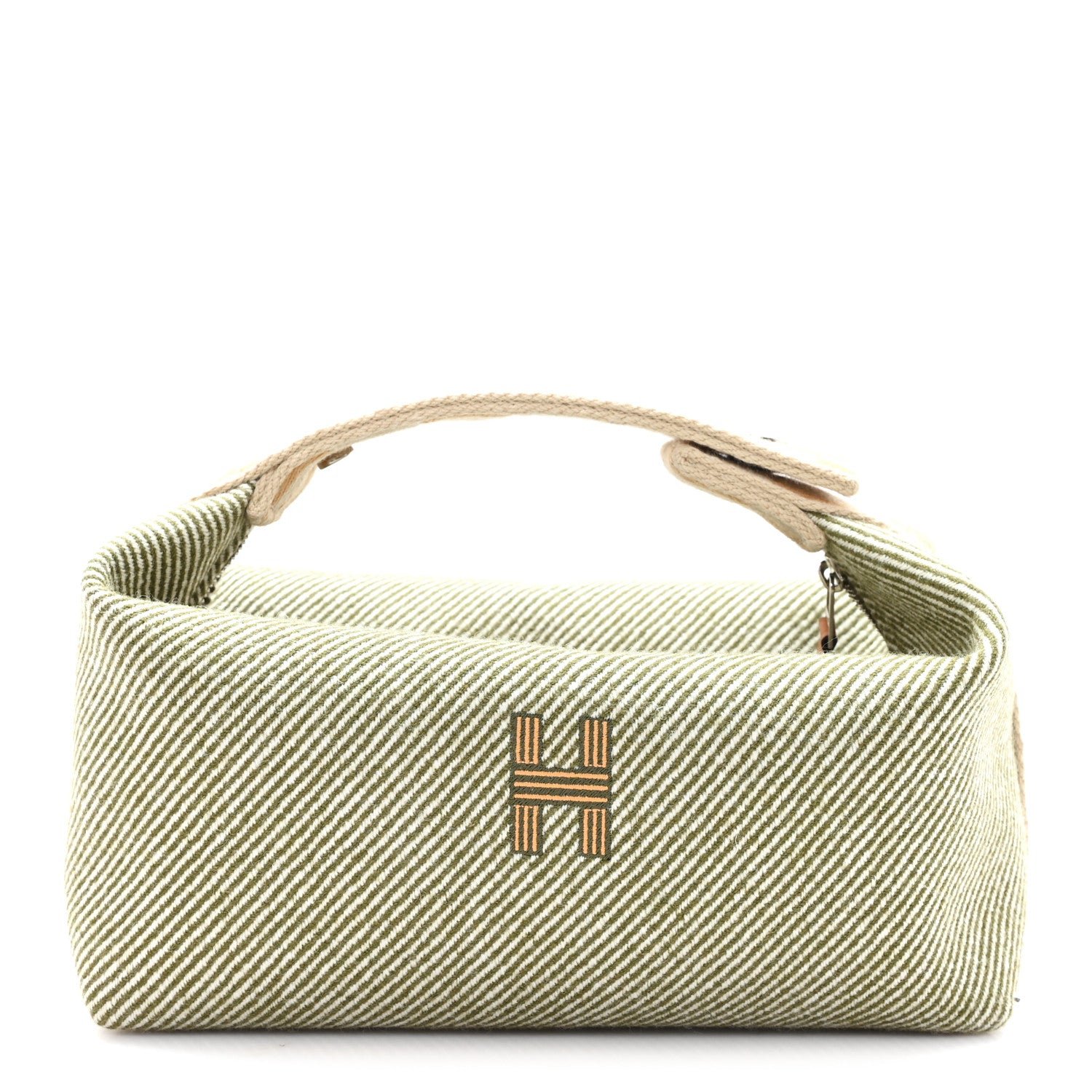 Hermes Wool Small Bride-A-Brac H Natte Pouch Vert Foret