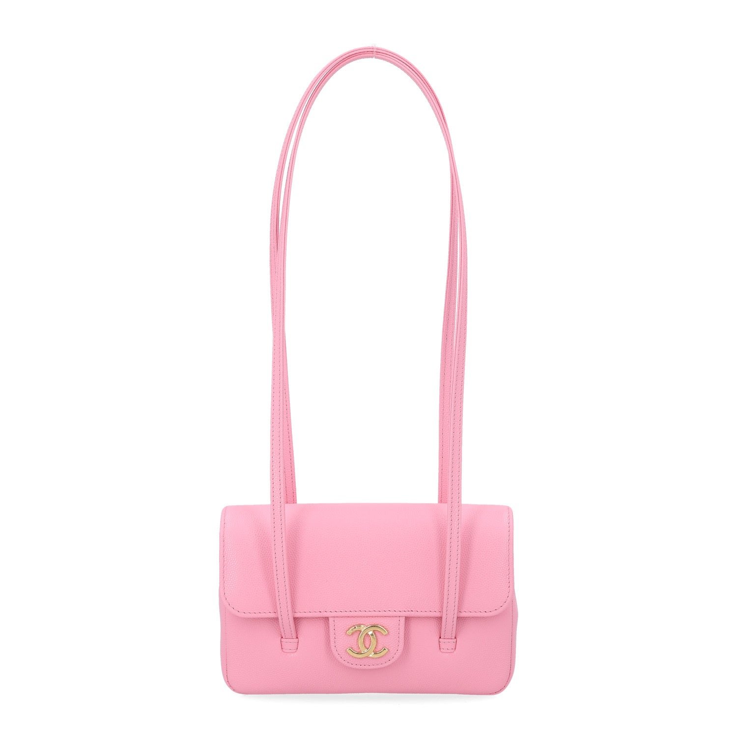 Chanel Shiny Caviar Mini Preppy Coco Shoulder Bag Rose
