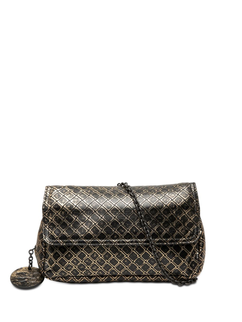 2012-2026 Metallic Calfskin Intrecciomirage Chain Flap crossbody bag