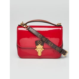Louis Vuitton Scarlet Vernis Leather and Monogram Canvas Cherrywood BB Bag