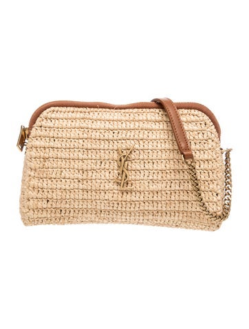 Raffia Gaby Zipped Pouch