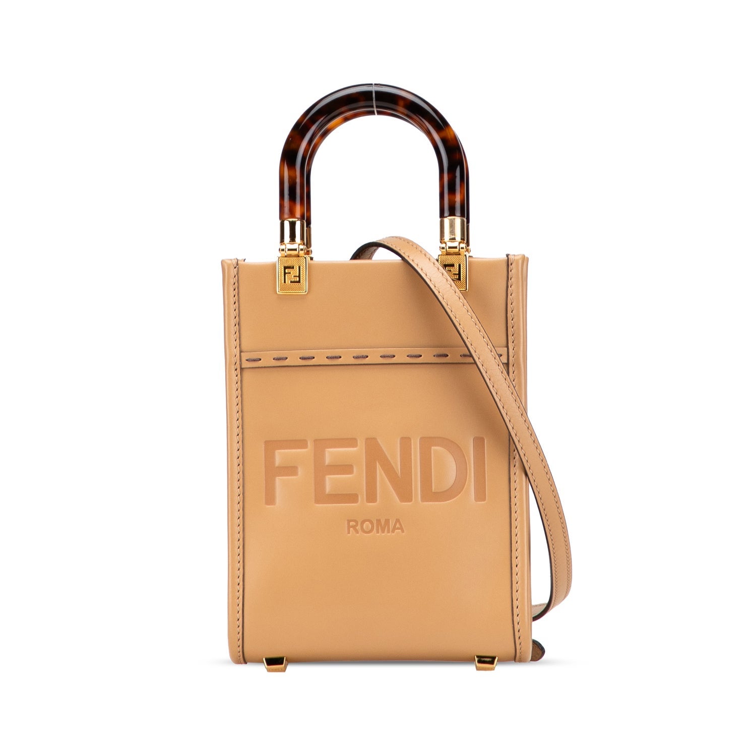Mini Calfskin Leather Sunshine Shopper Tote