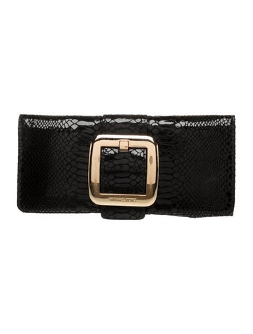 Embossed Leather Clutch