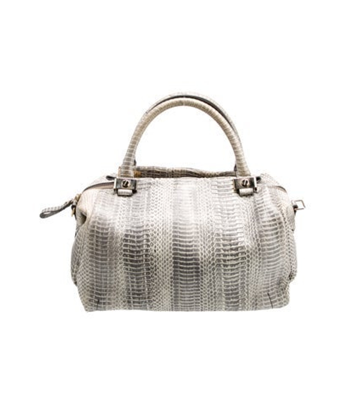 Lanvin Embossed Leather Top Handle Bag