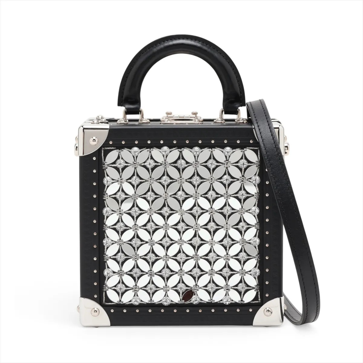 Louis Vuitton Monogram Flower Mini Square Trunk M12253 Black There was an RFID r