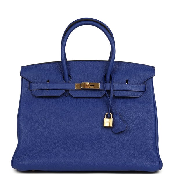 Hermes Hermes Birkin 35 Bleu Electric Togo Gold Hardware