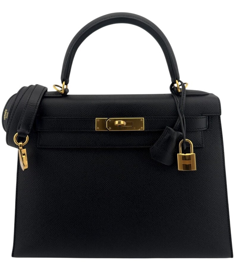 Hermes Black Epsom Sellier Kelly 28 Gold Hardware, 2018