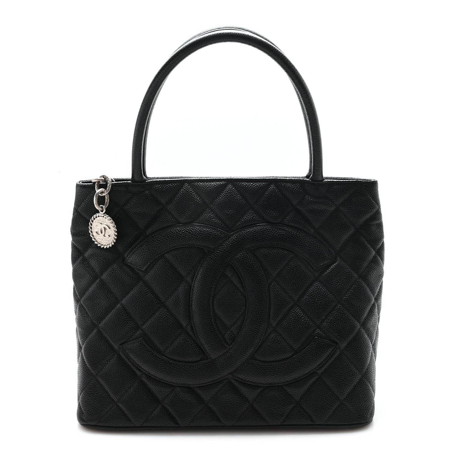 Chanel Caviar Quilted Medallion Tote Black