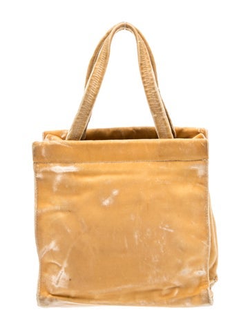 Enameled Metal Triangle Top Handle Bag