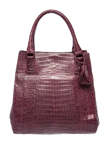 Crocodile Top Handle Bag