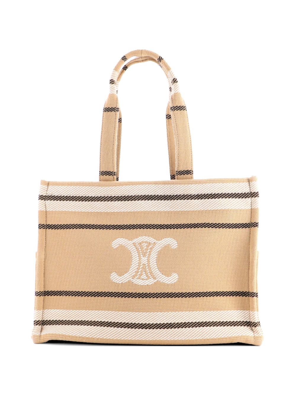 Cabas Thais Triomphe Striped Jacquard Textile Large tote bag