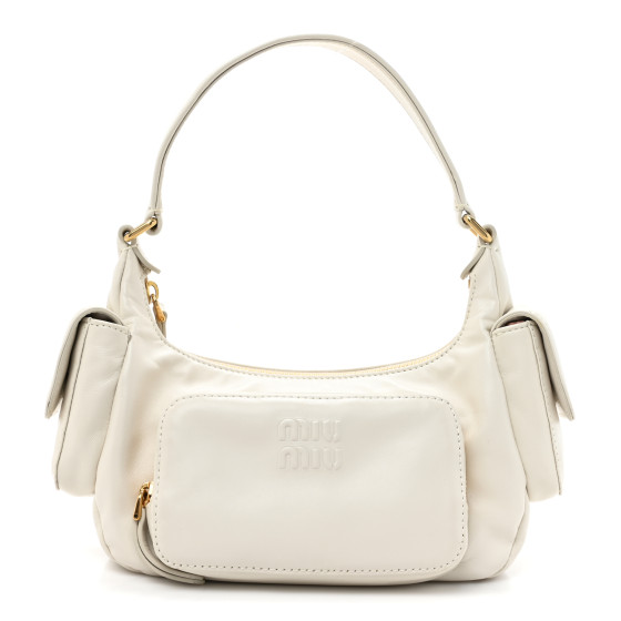 Miu Miu Nappa Multi Pocket Bag White
