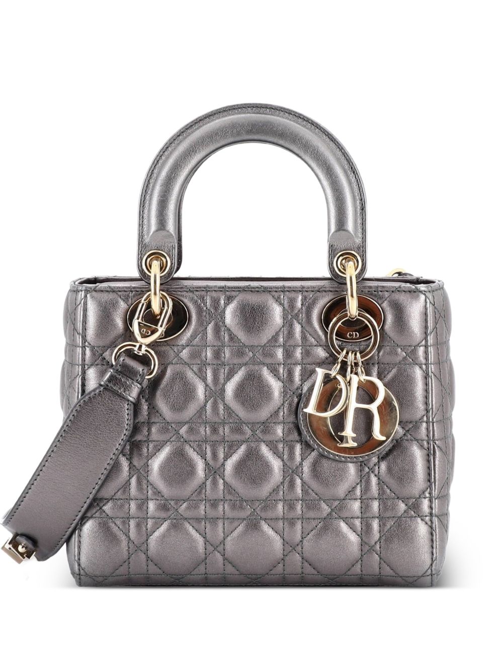 My ABCDior Lady Dior Bag Metallic Cannage Quilt Leather shoulder bag