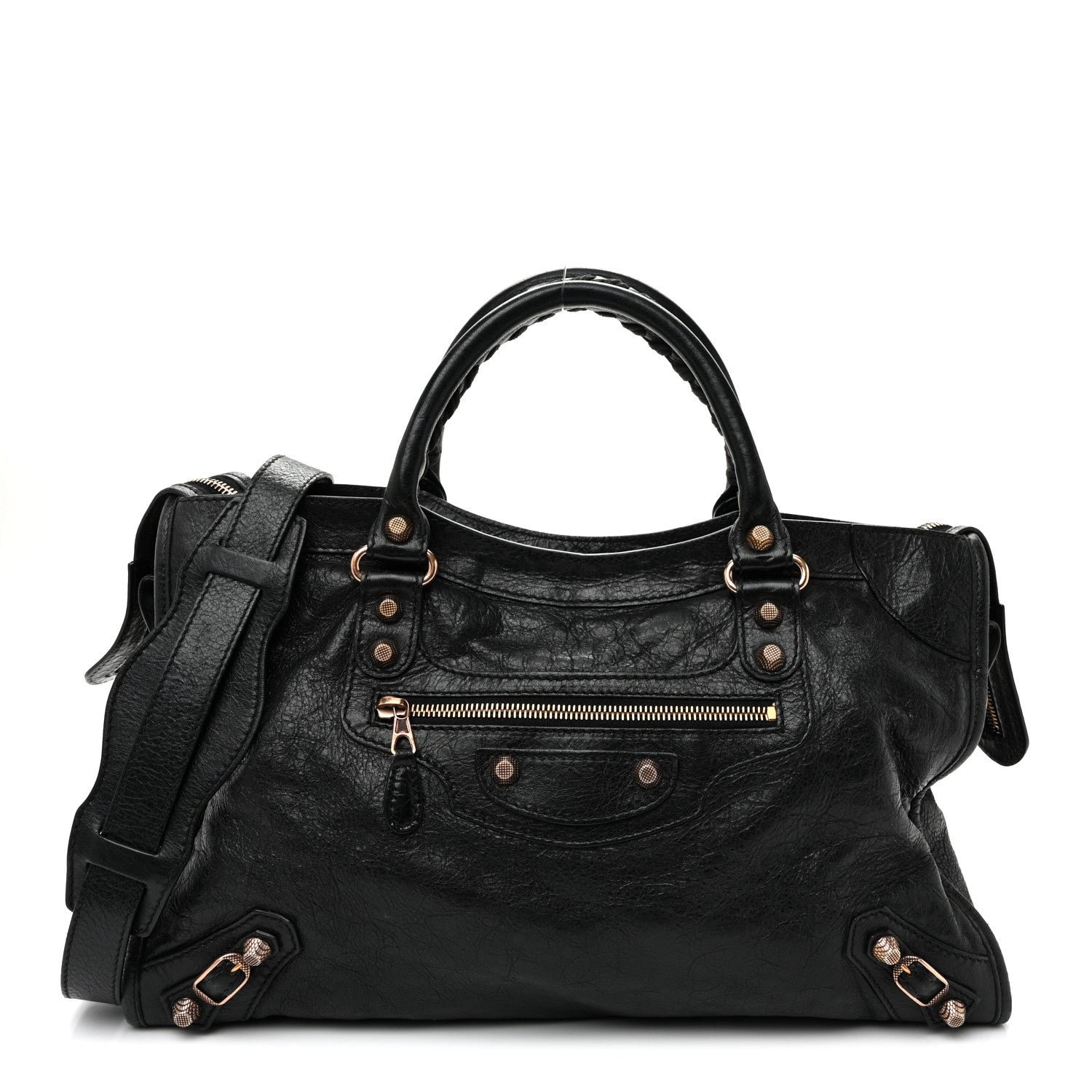 Balenciaga Agneau Giant 12 Gold Hardware City Black