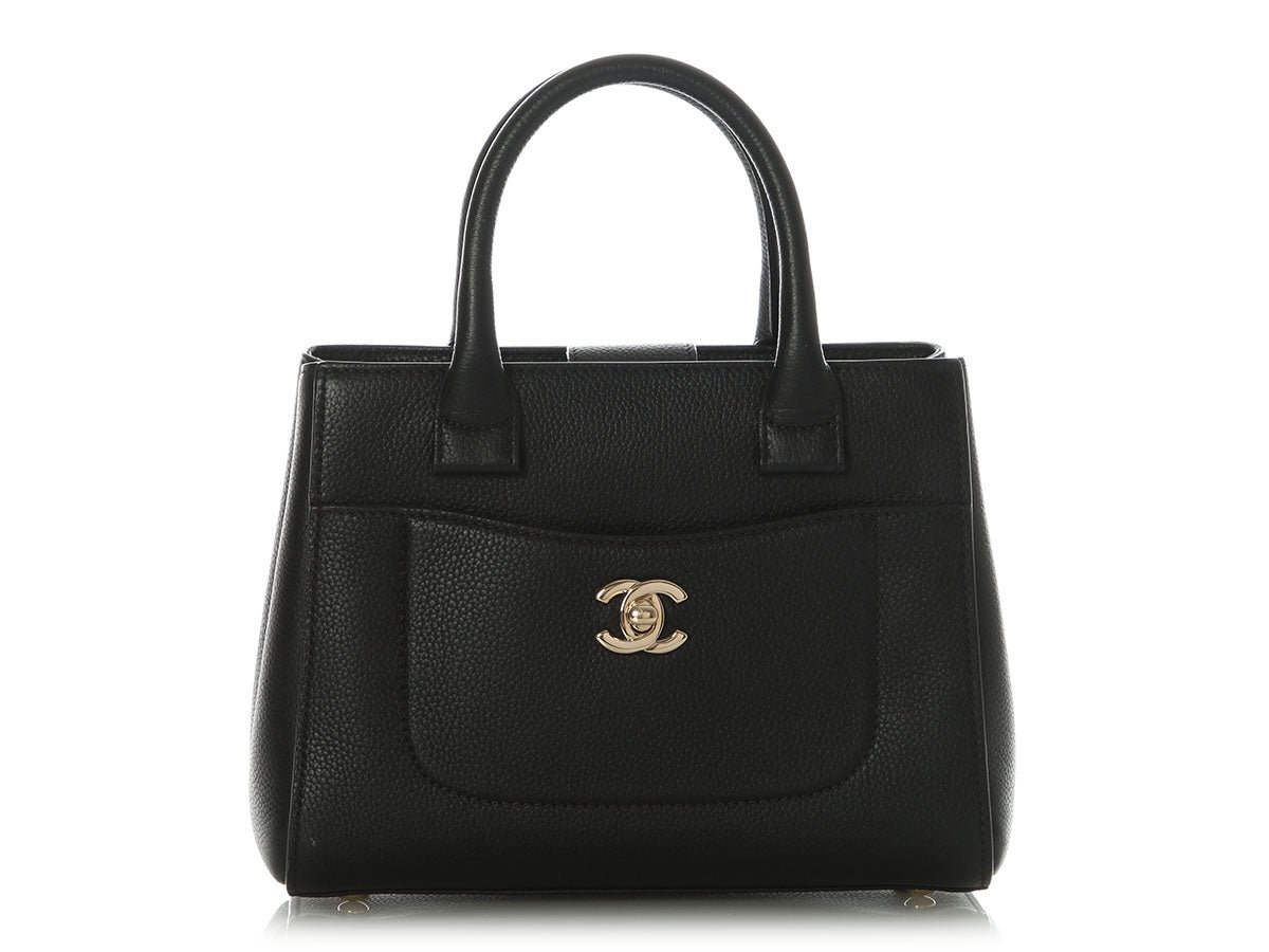 Chanel Small Black Caviar Top Handle Bag