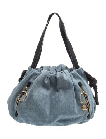 Denim Bucket Bag