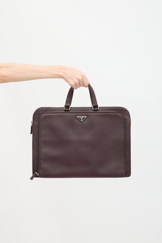 Saffiano Leather Briefcase