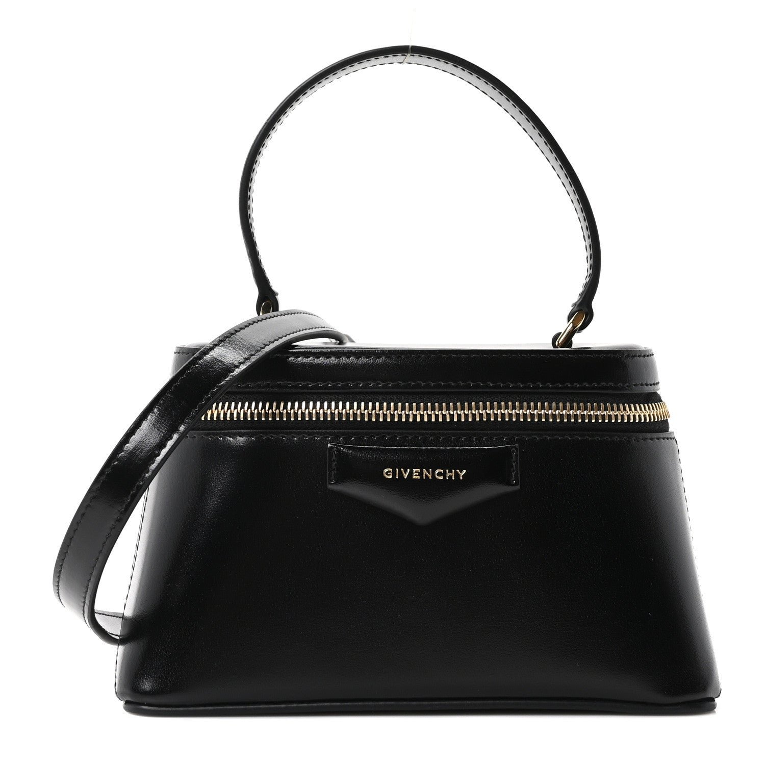 Givenchy Box Calfskin Antigona Mini Vanity Bag With Chain Black