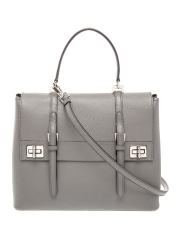 Saffiano Leather Top Handle Bag