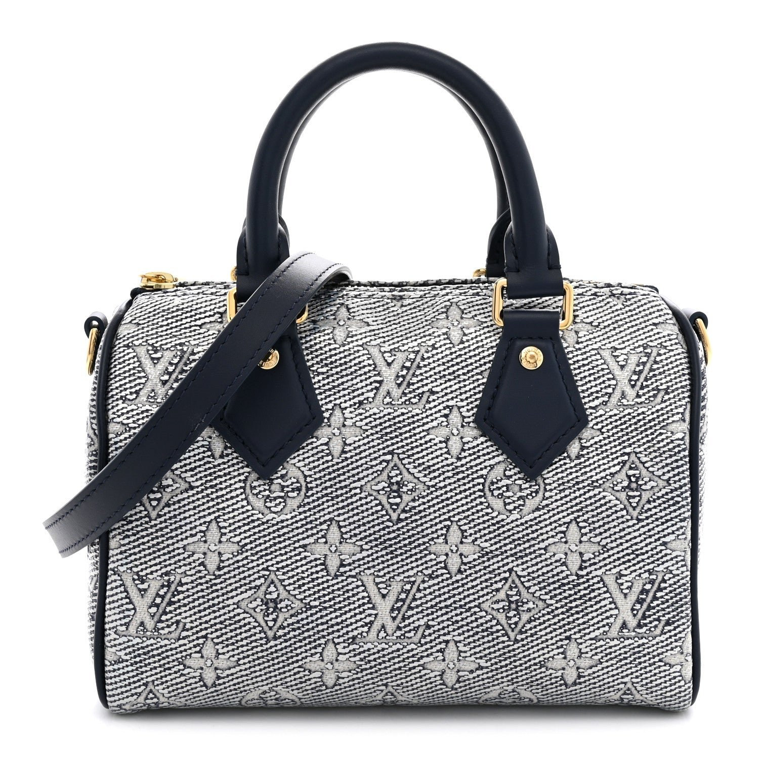 Louis Vuitton Monoglam Speedy Bandouliere 20 Blue