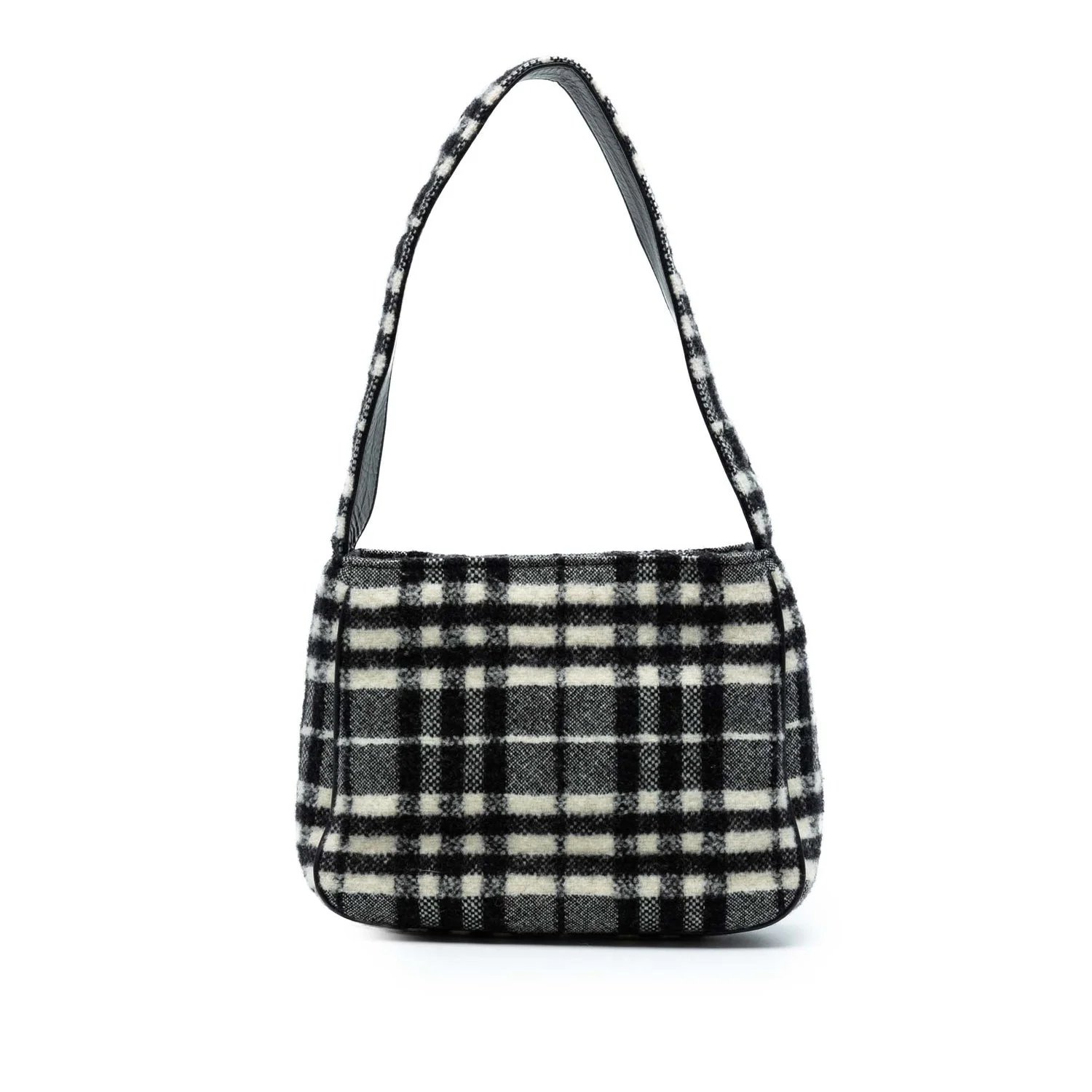 Burberry Wool Vintage Check Wool Shoulder Bag
