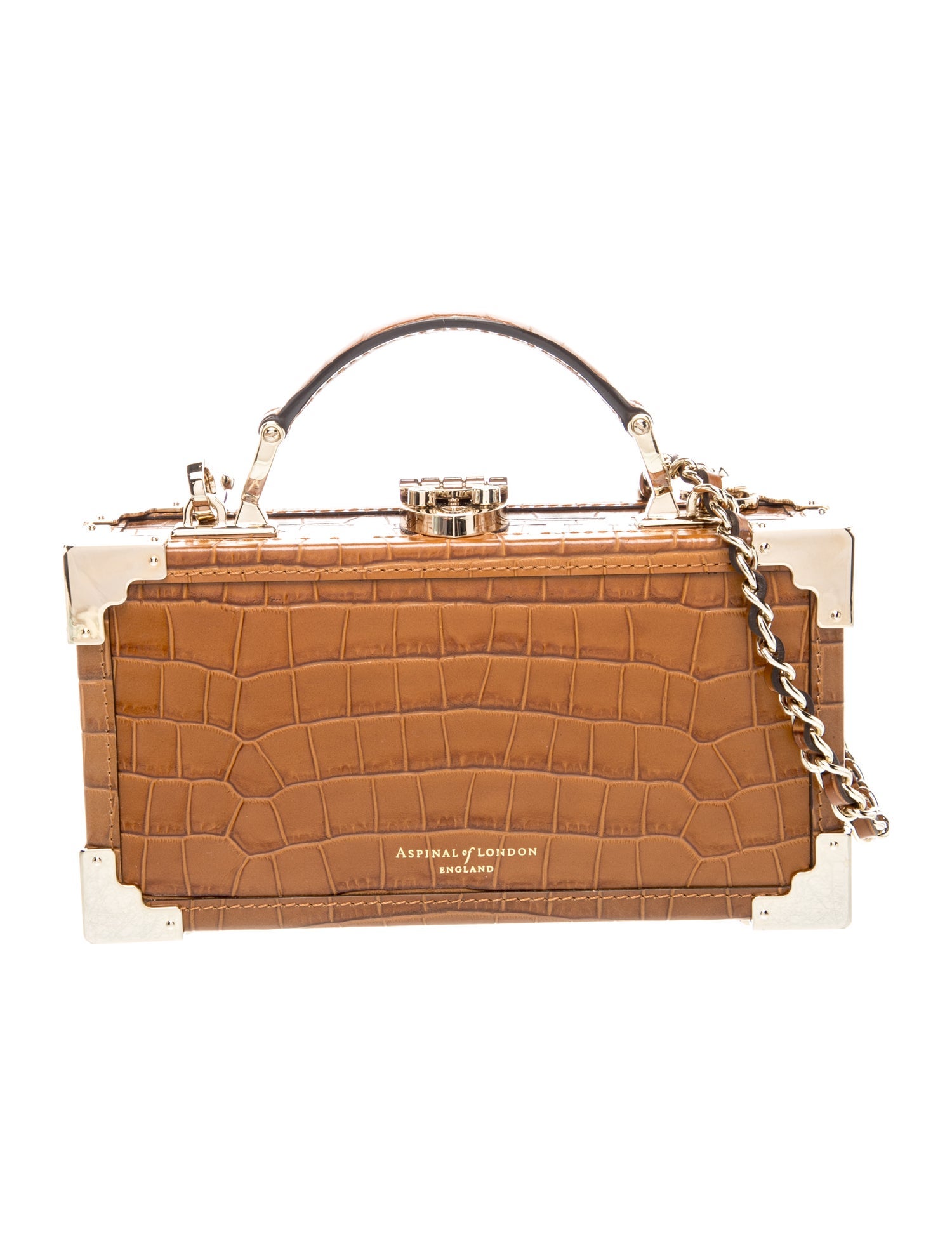 Aspinal of London Embossed Leather Top Handle Bag