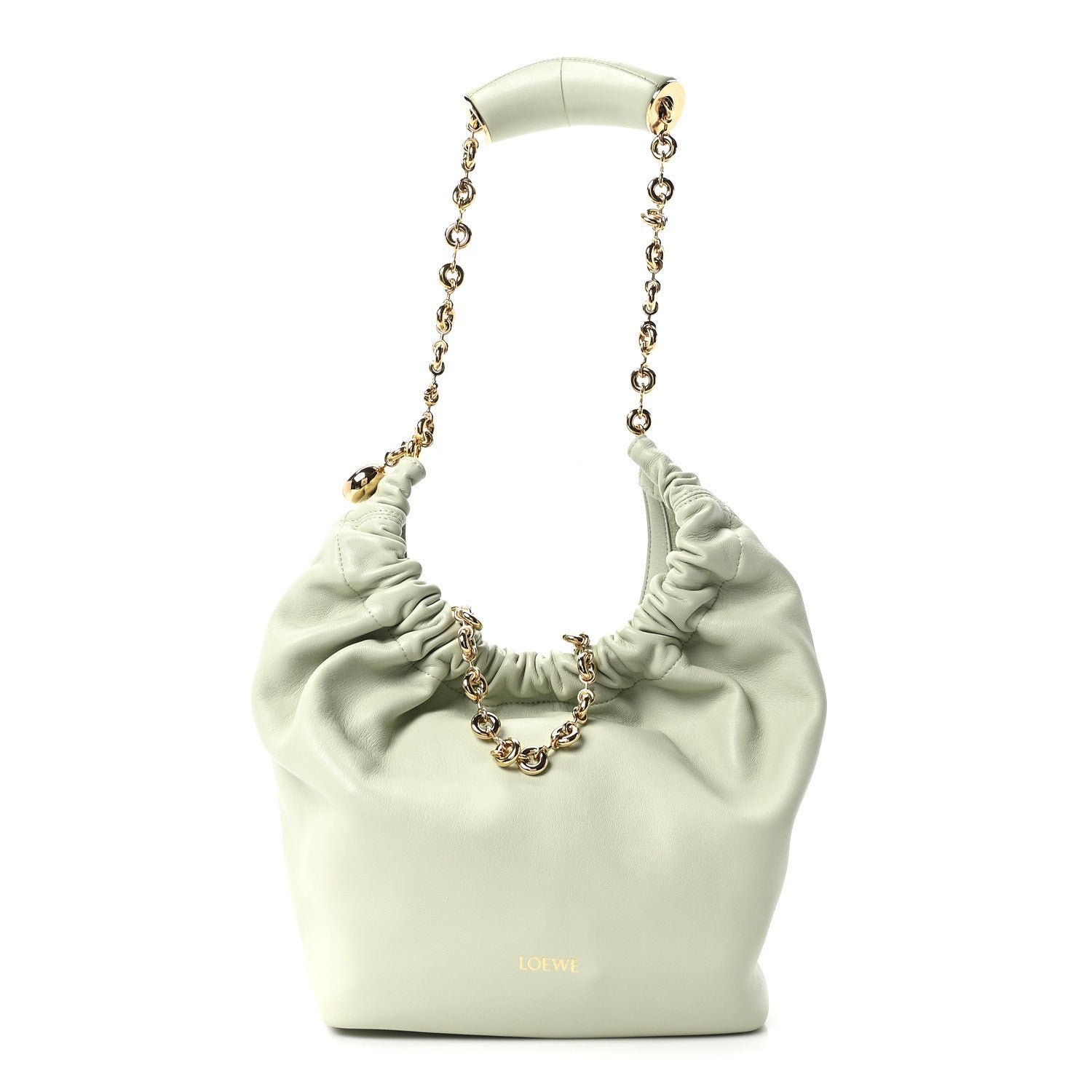 Loewe Mellow Nappa Lambskin Small Squeeze Bag Spring Jade