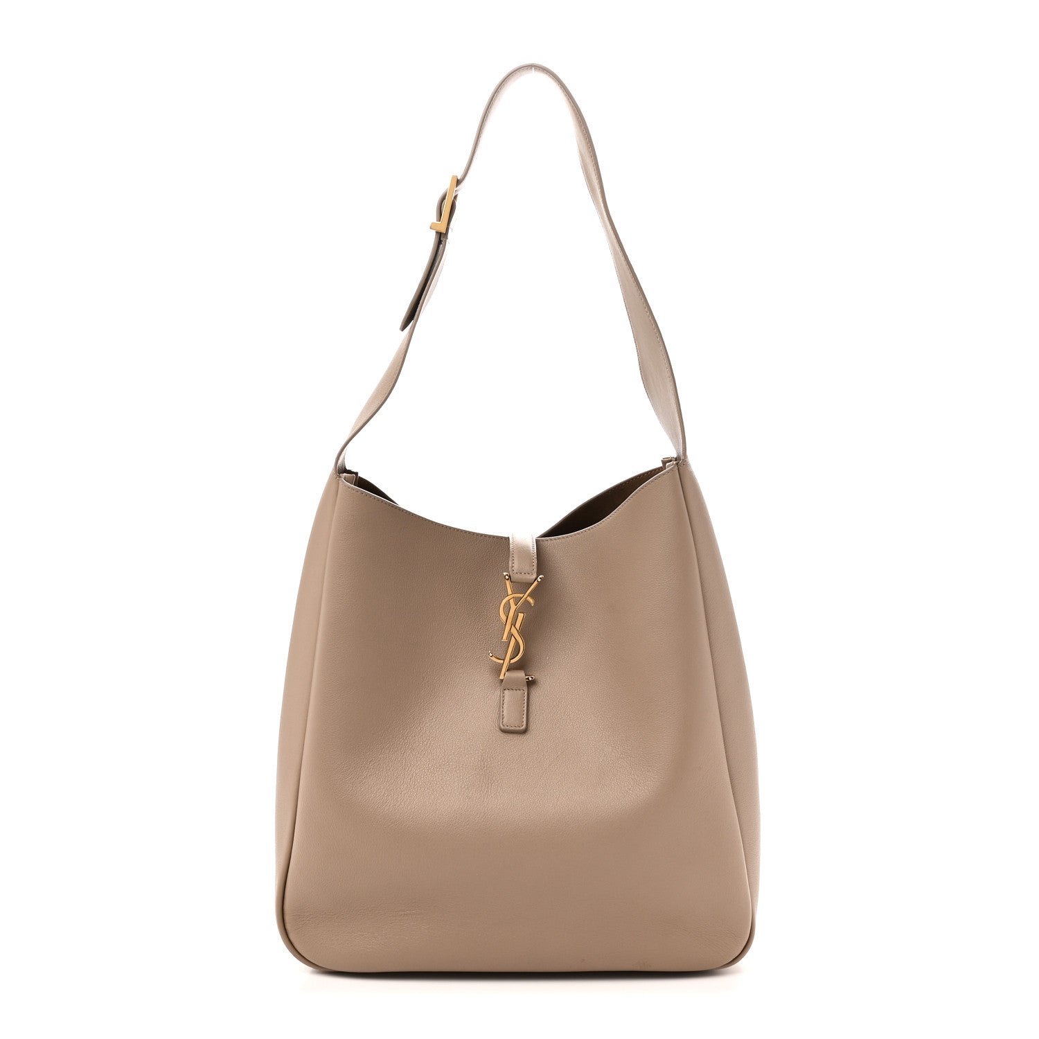 Saint Laurent Supple Calfskin Large Le 5 A 7 Soft Hobo Dusty Grey