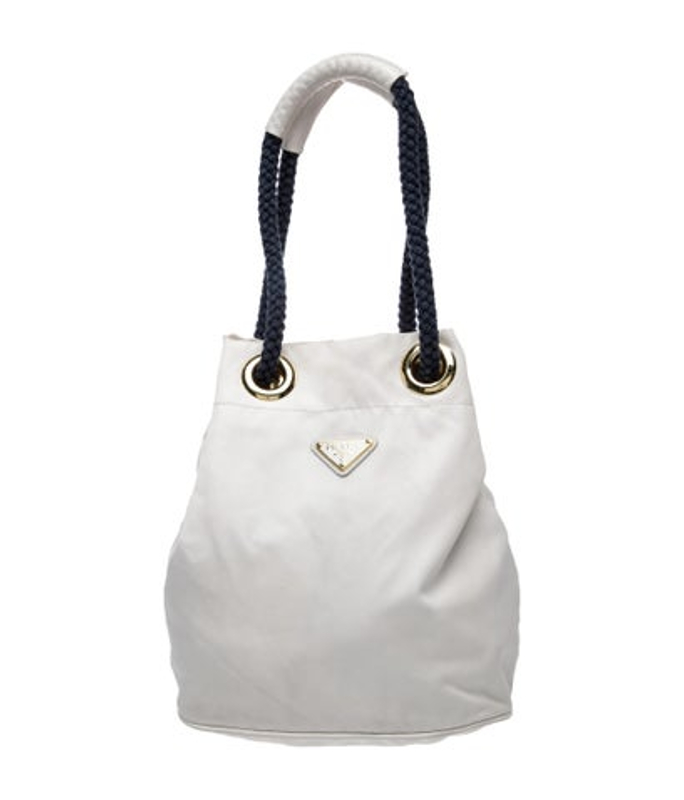 Prada Enameled Metal Triangle Mariner Small