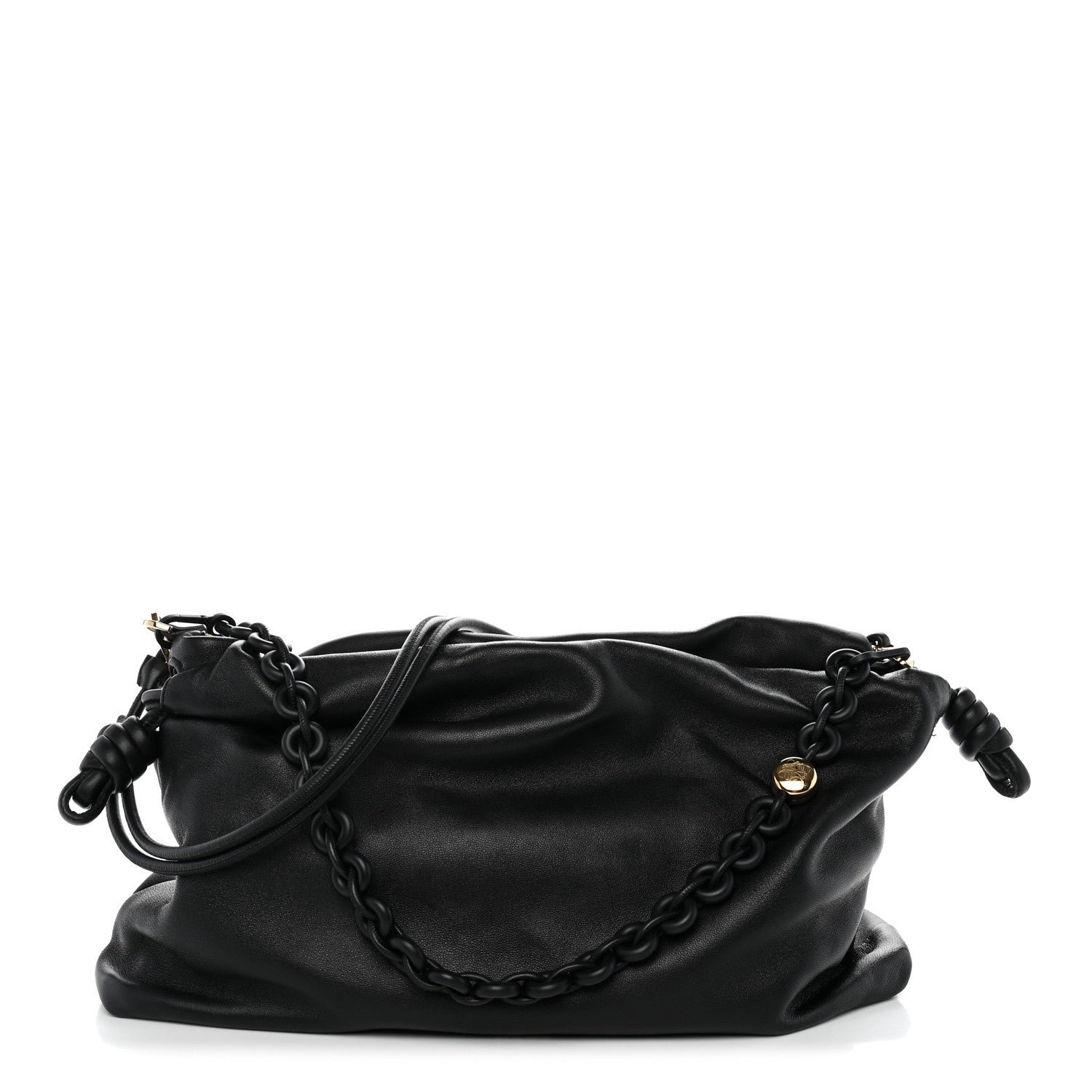 Loewe Mellow Nappa Large Donut Chain Flamenco Black