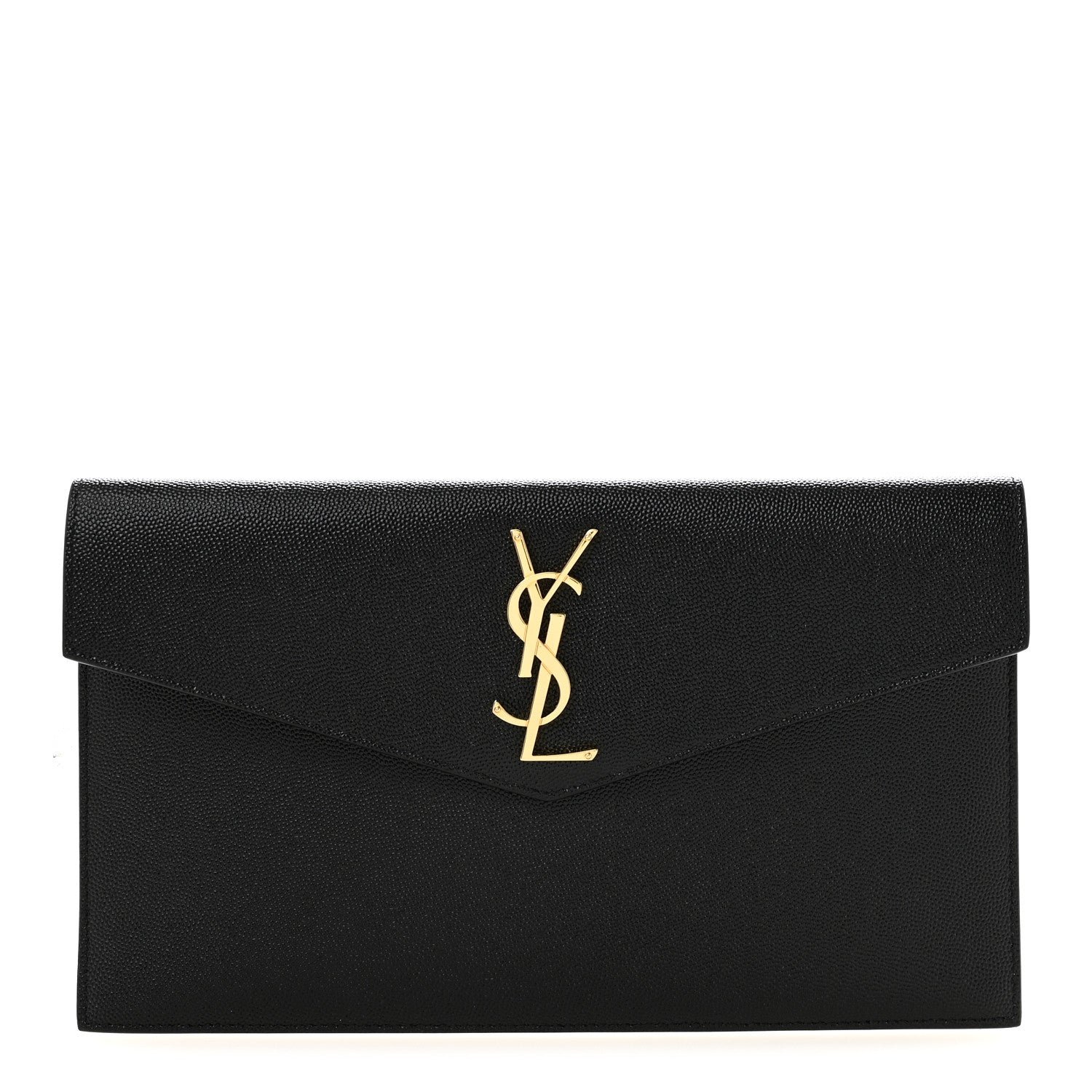 Saint Laurent Grain De Poudre Uptown Pouch Black