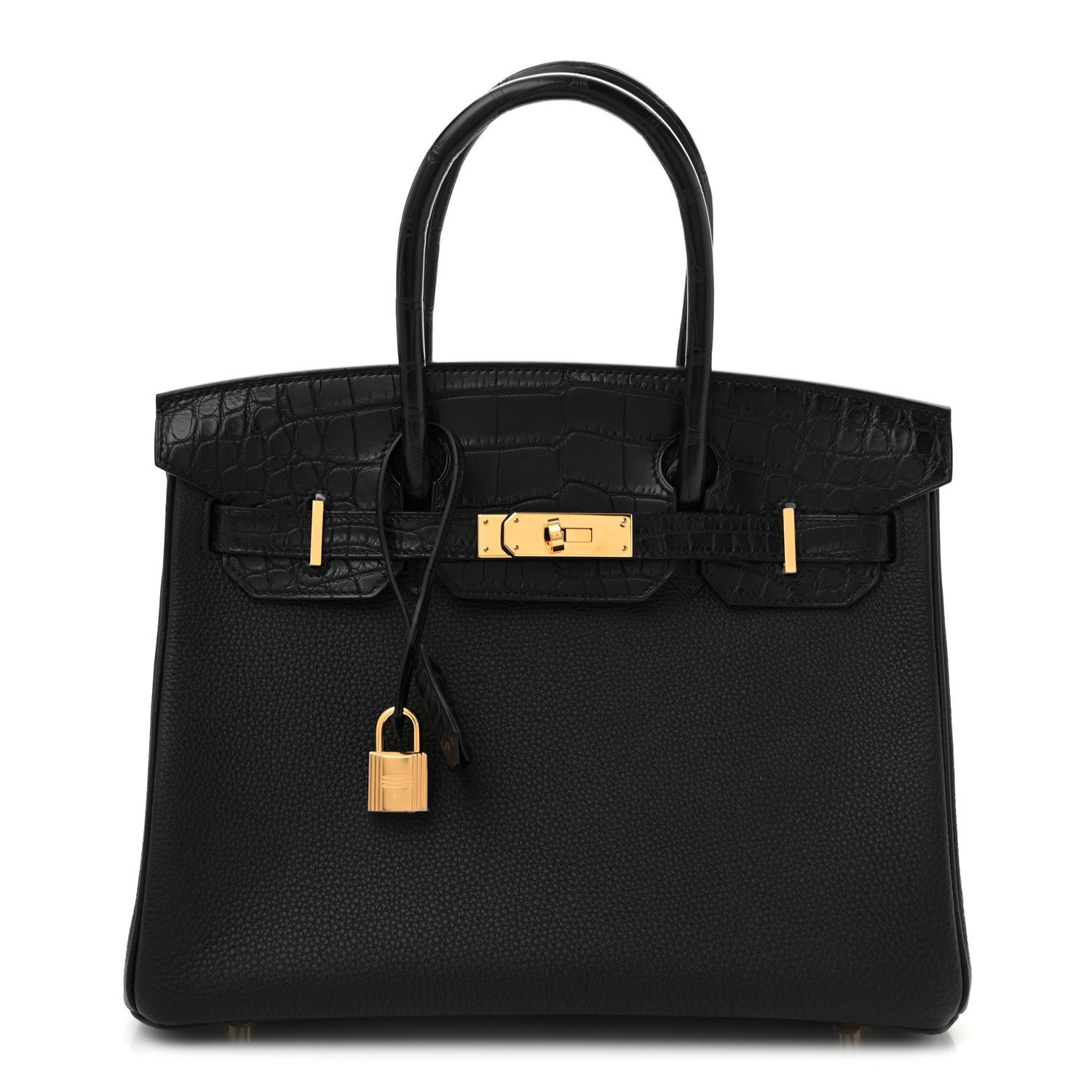 Hermes Togo Matte Alligator Birkin Touch 30 Black