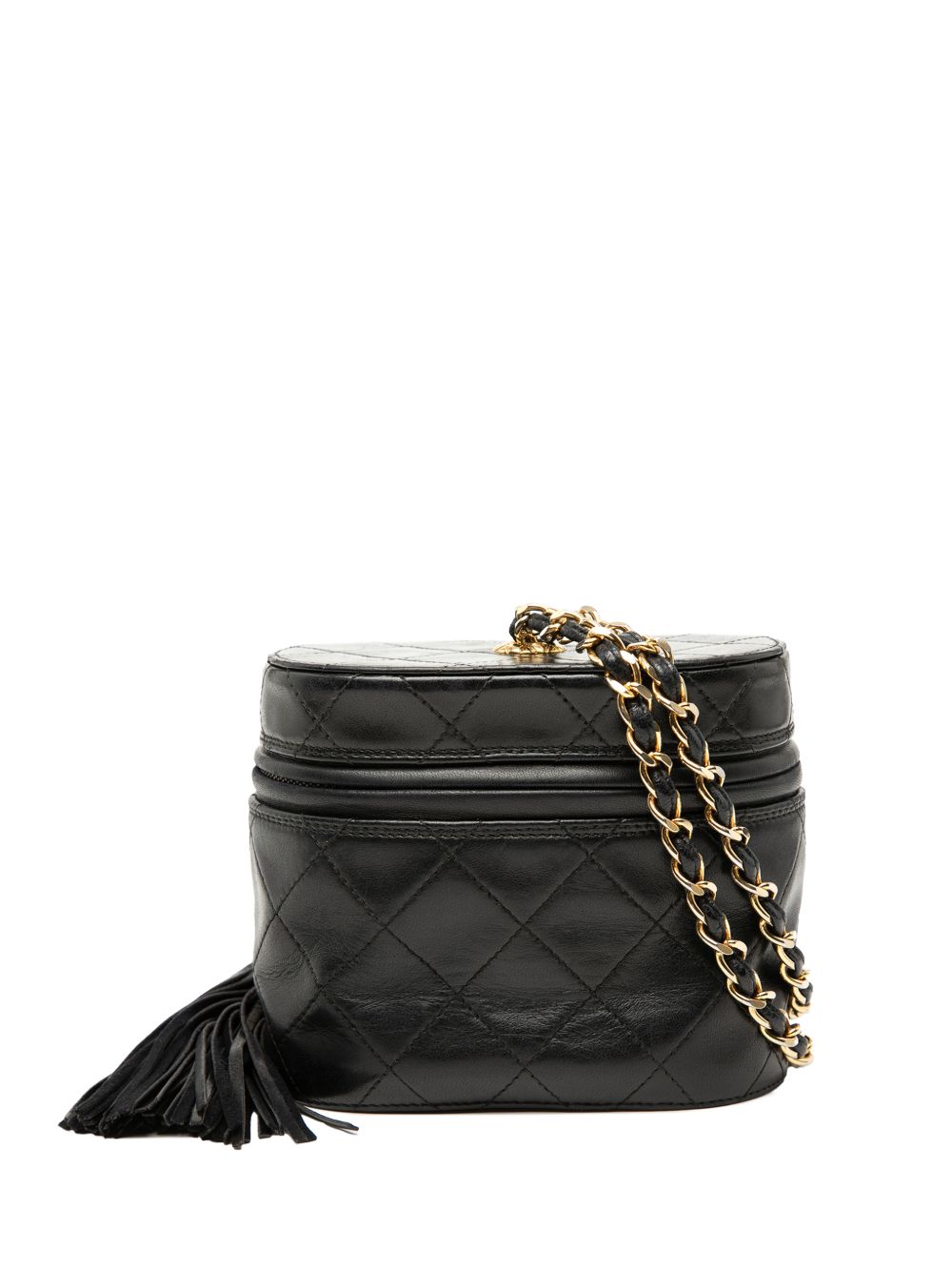 1989-1991 Quilted Lambskin Tassel Vanity Case with Chain crossbody bag