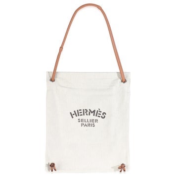 Hermes Canvas Maline Grooming Bag Small