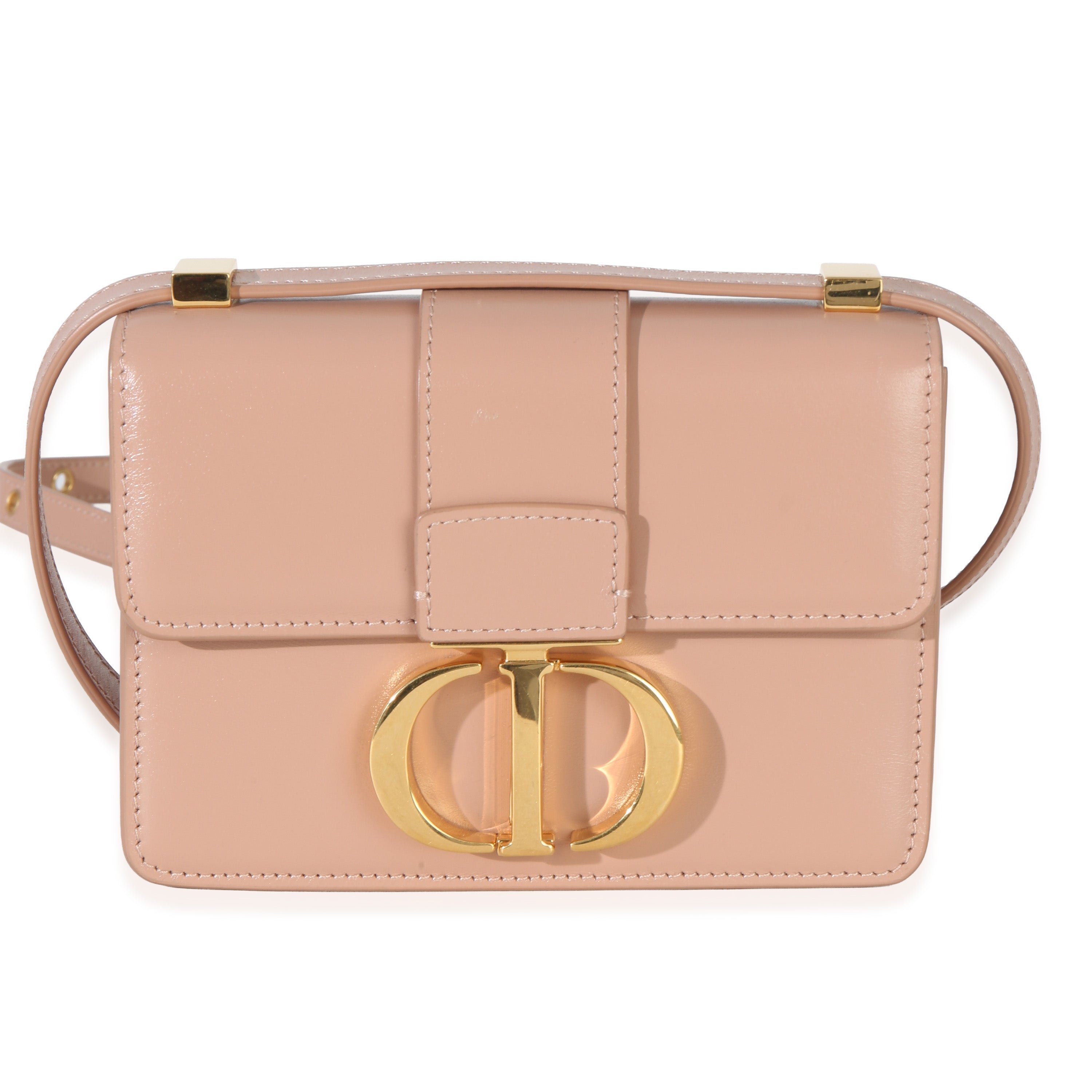 Light Pink Smooth Calfskin Micro 30 Montaigne Flap Bag