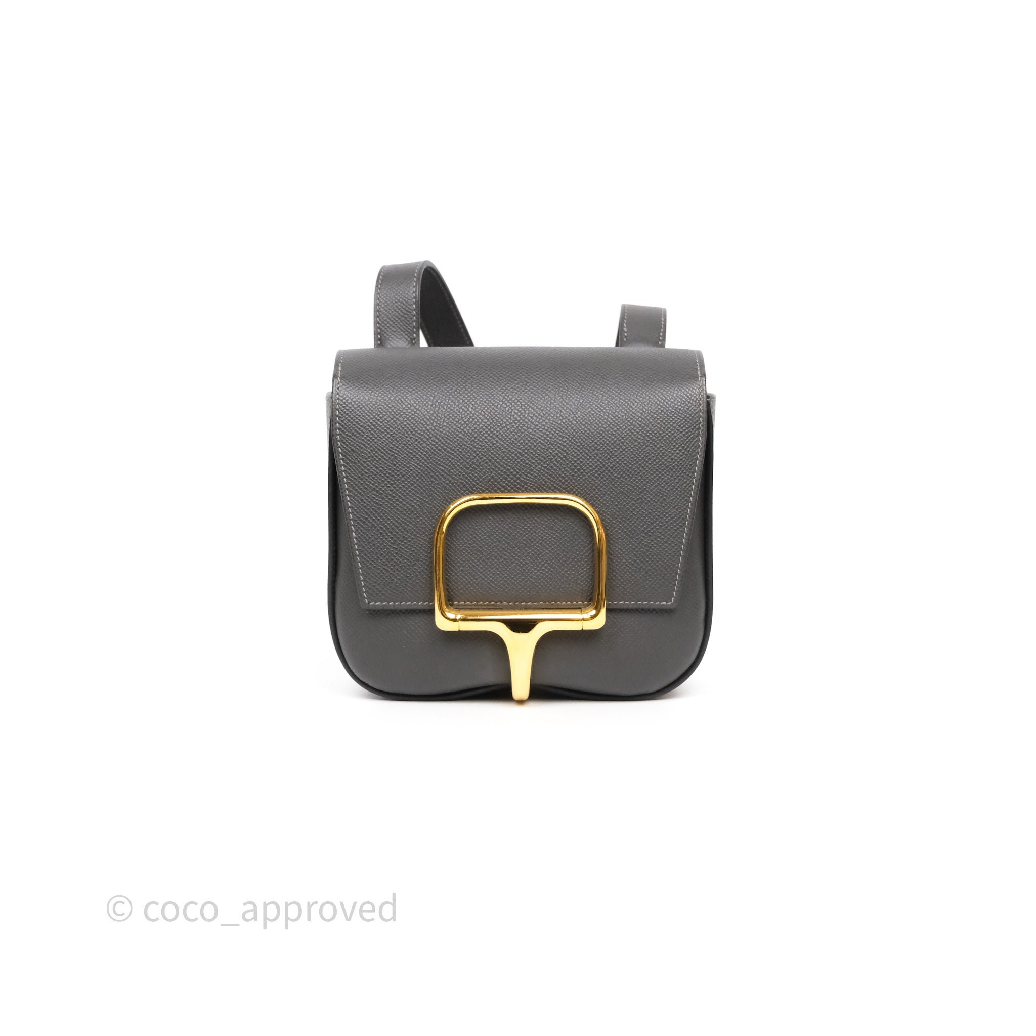 Hermès Della Cavalleria Mini Bag Gris Meyer 0L Epsom Gold Hardware