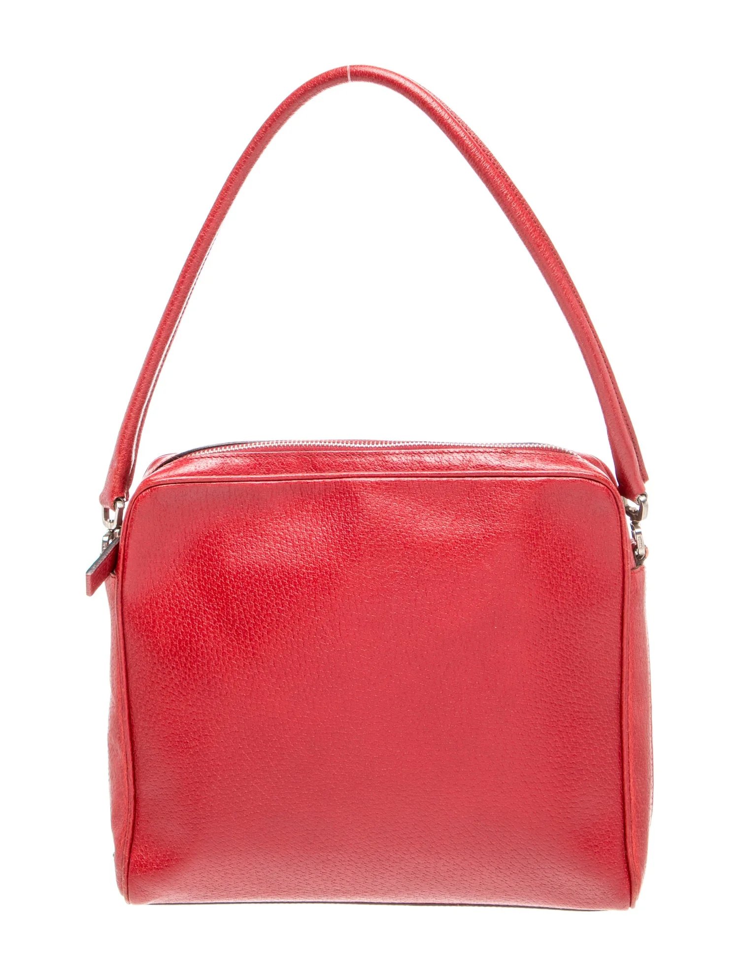 Enameled Metal Triangle Shoulder Bag