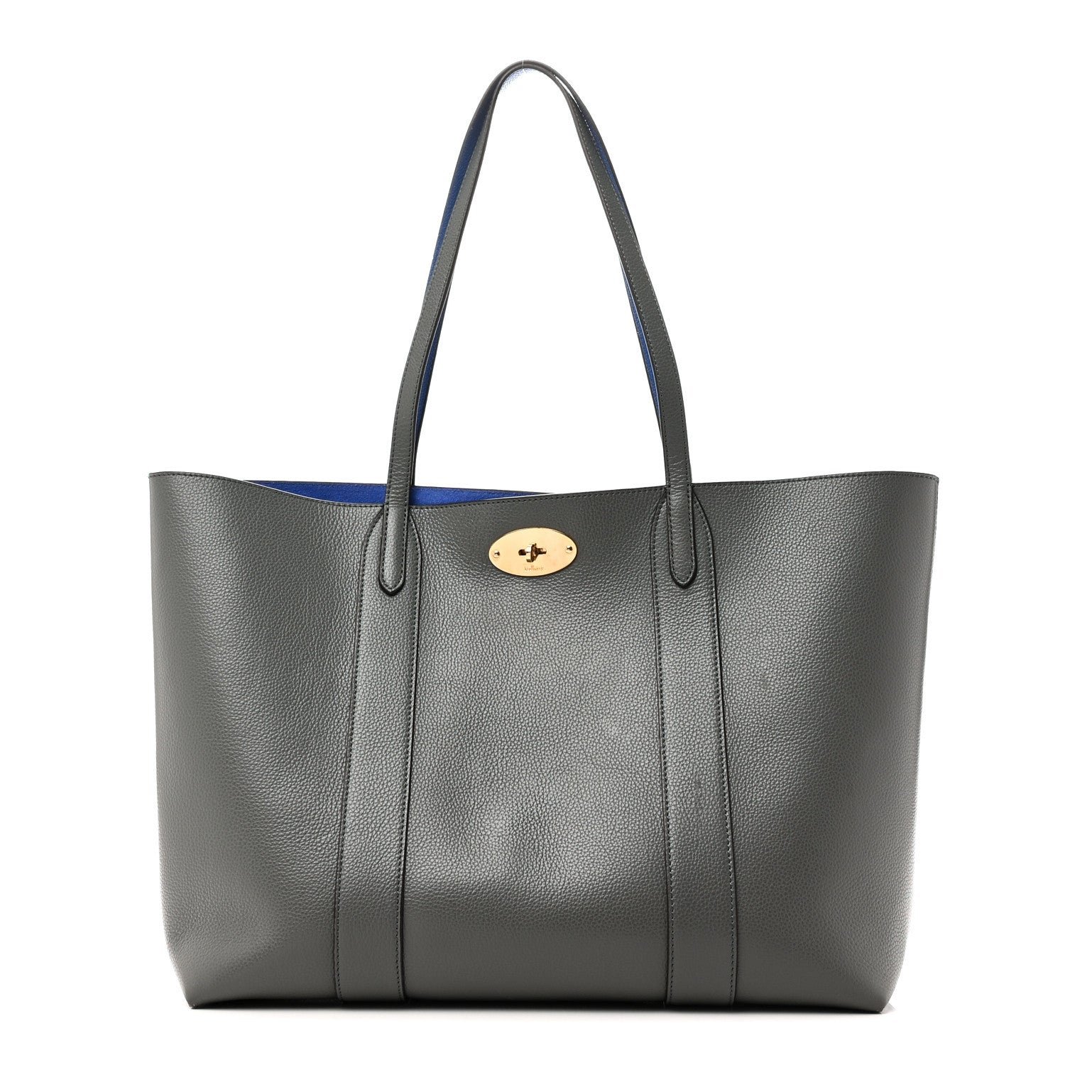 Mulberry Mulberry Small Classic Grain Bayswater Tote Charcoal