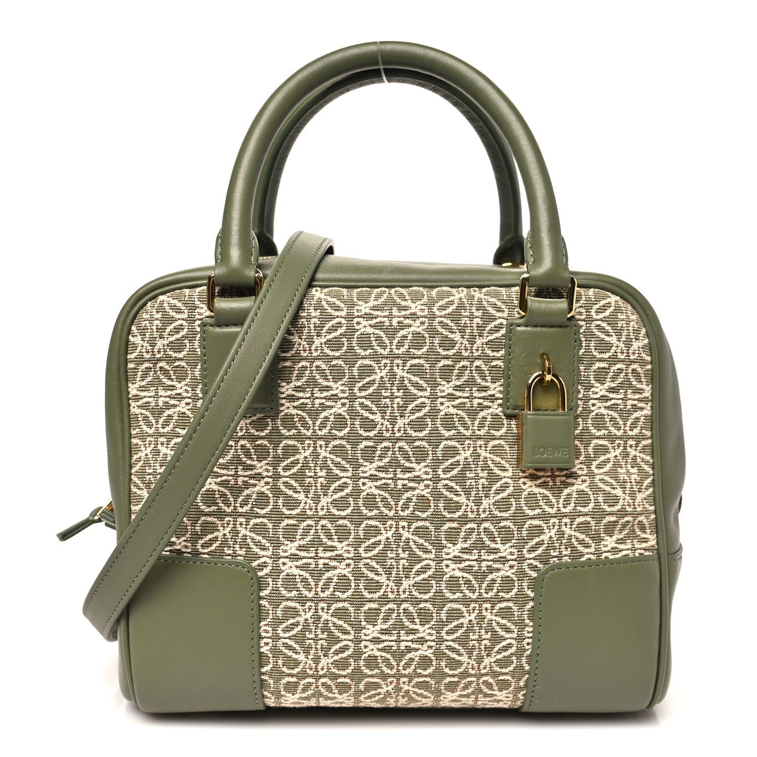 Loewe Jacquard Anagram Calfskin Amazona 19 Avocado Green