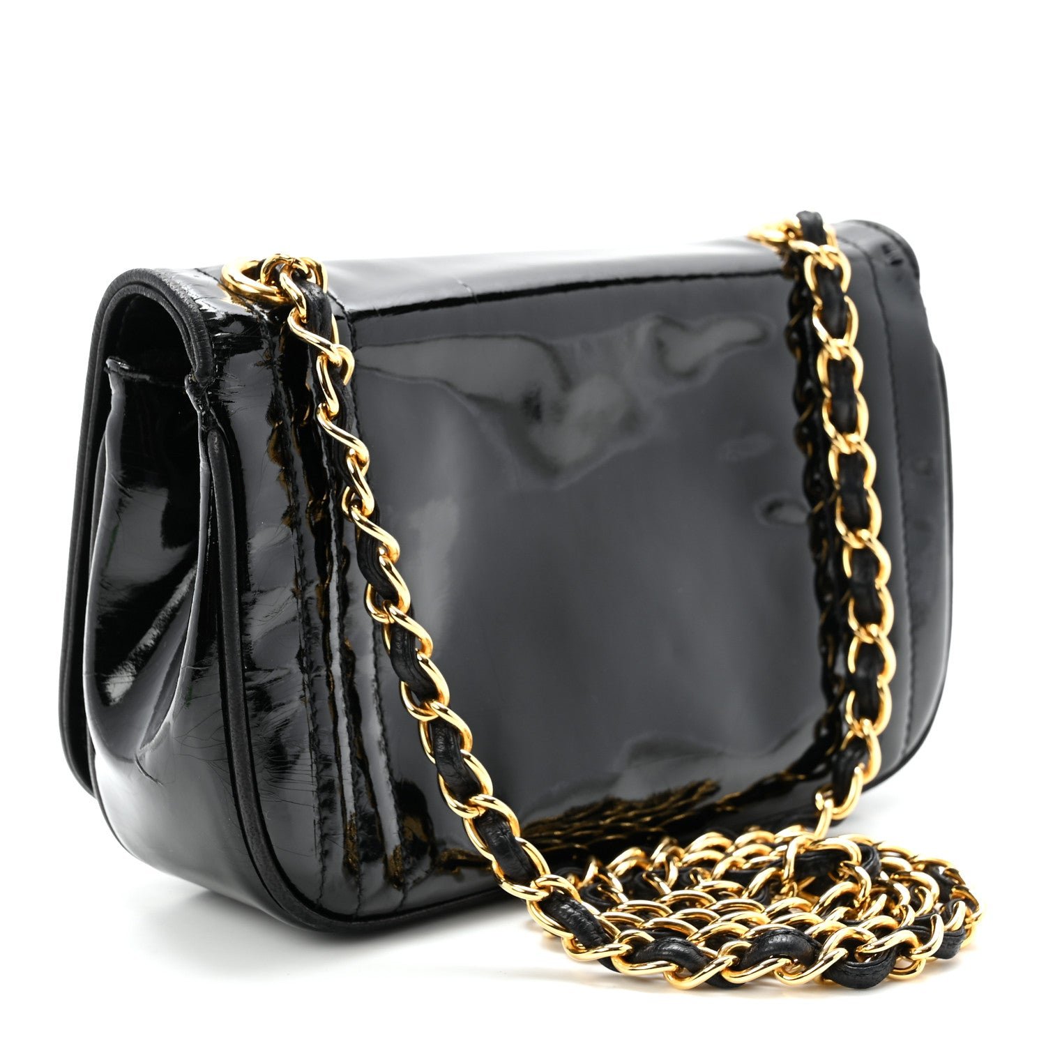 Chanel Patent Mini Flap Black