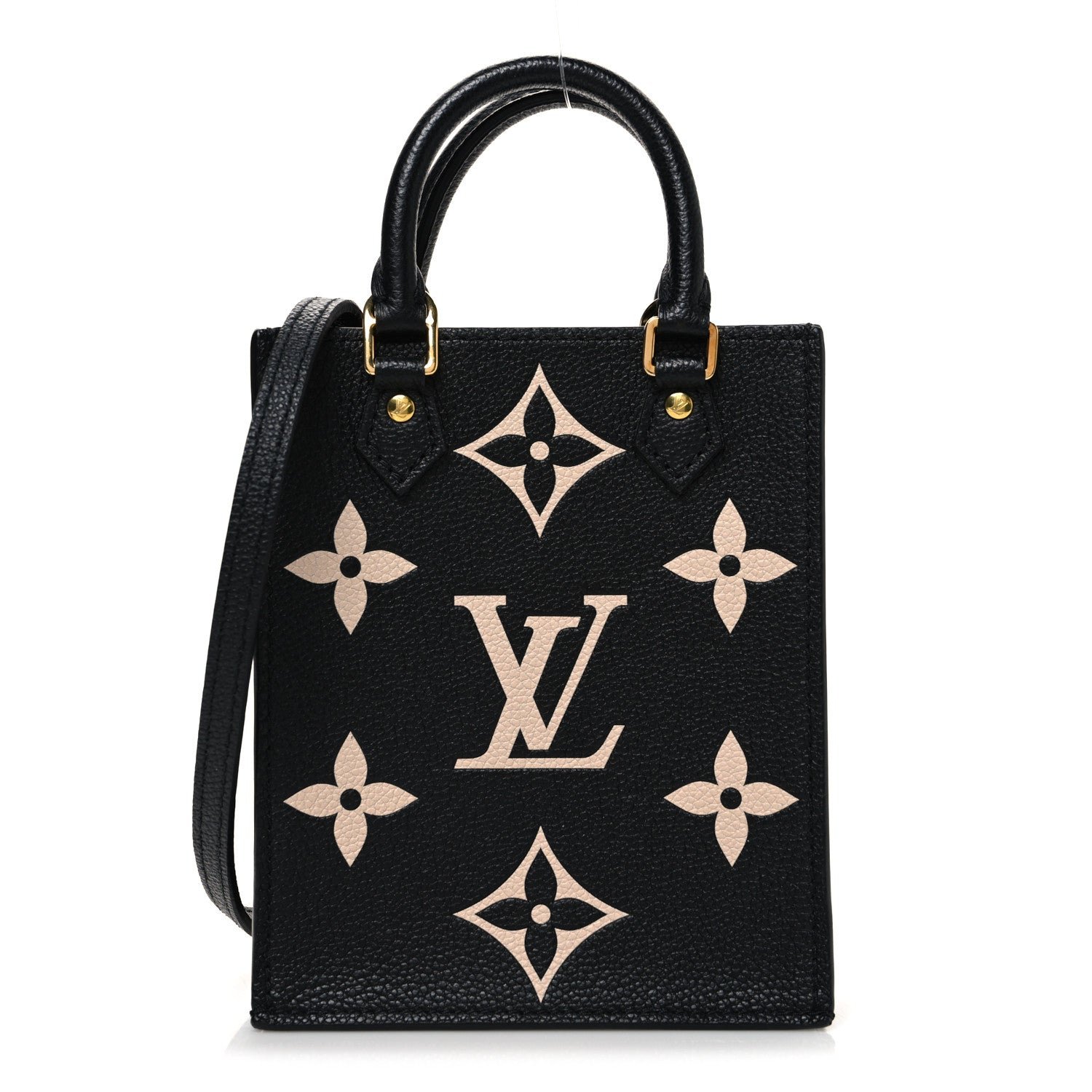 Louis Vuitton Empreinte Monogram Giant Petit Sac Plat Black Beige