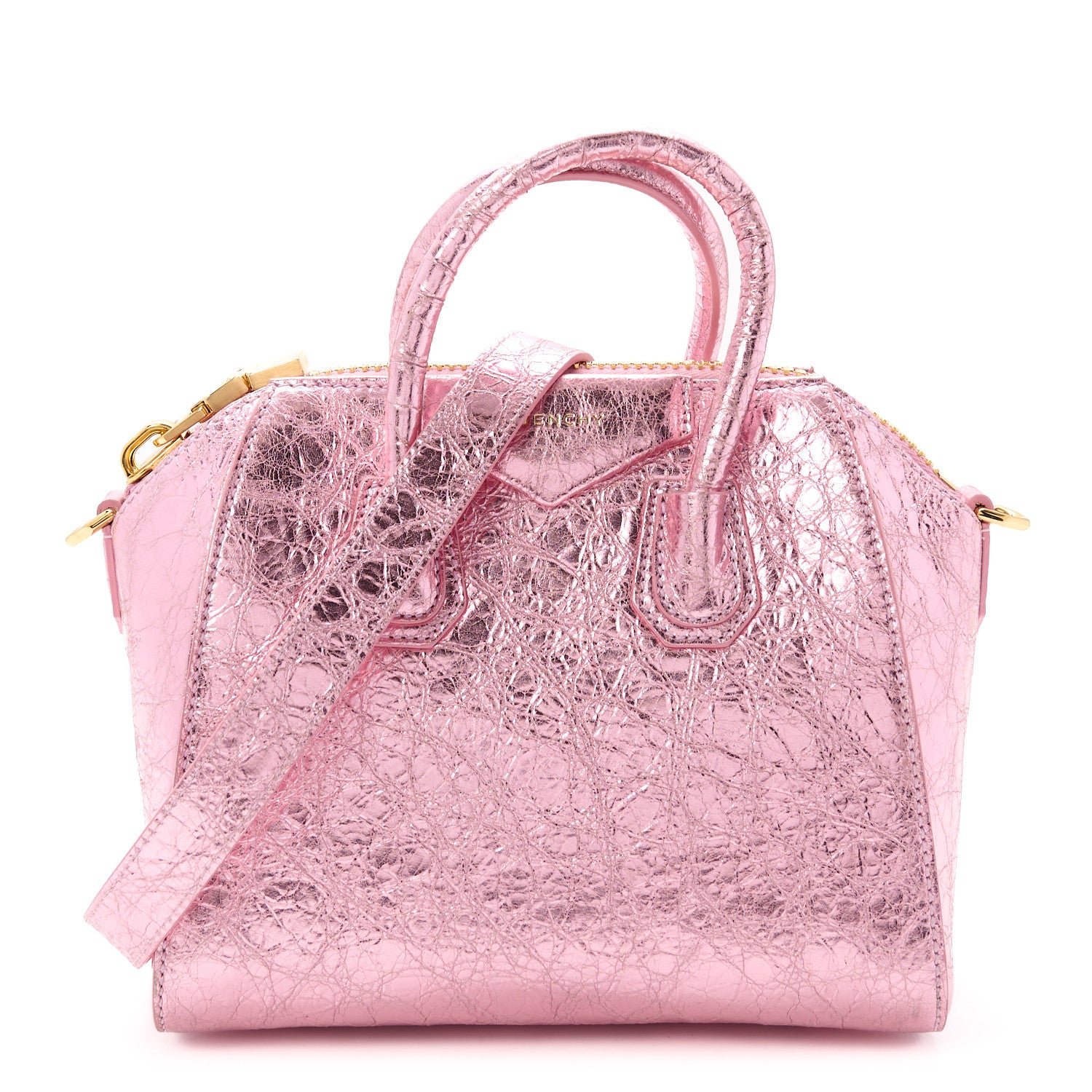 Givenchy Laminated Lambskin Mini Antigona Silk Pink