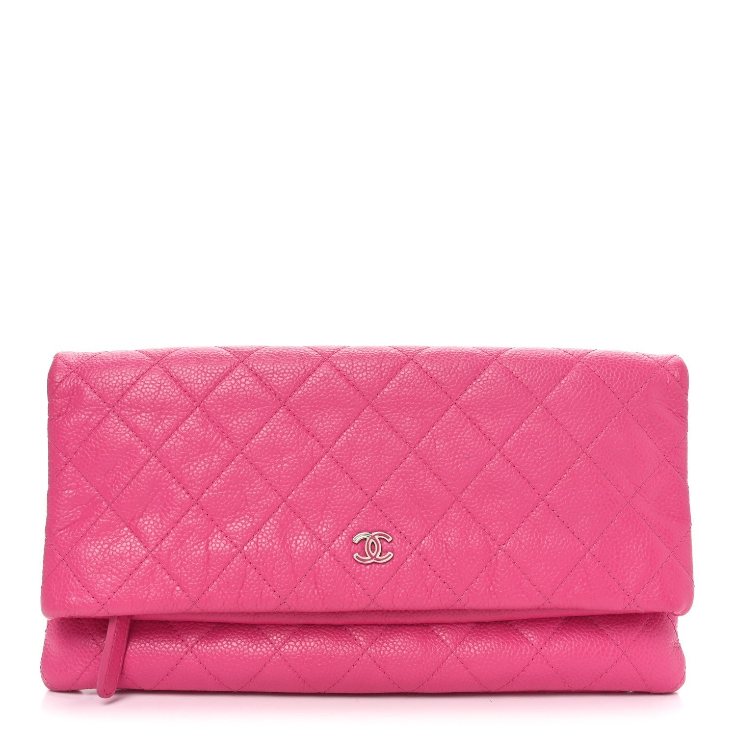 Chanel Caviar Quilted CC Beauty Clutch Pink