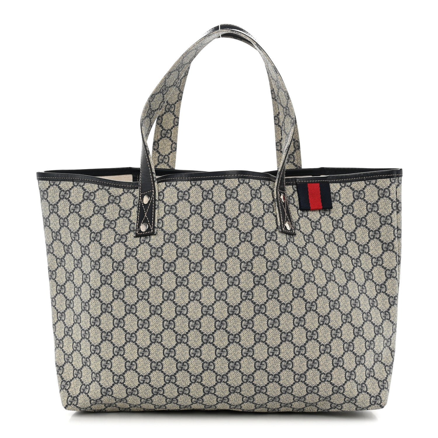 Gucci GG Plus Monogram Medium Signature Web Loop Tote Navy