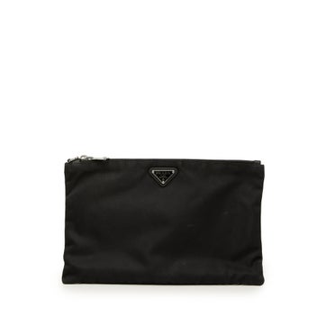 Nylon Tessuto Zip Clutch