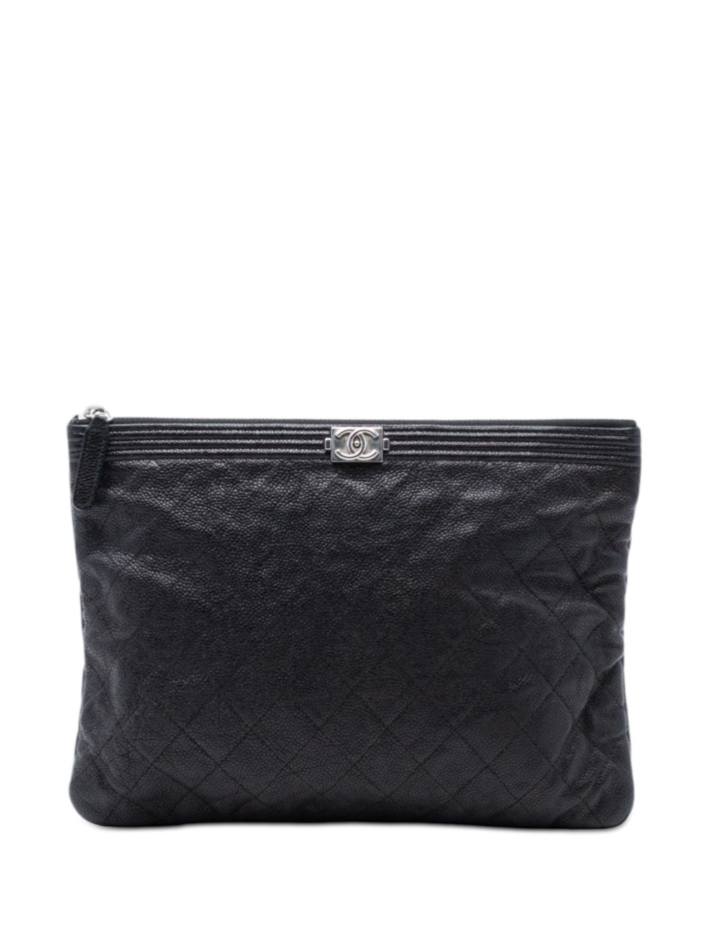 2018 Medium Quilted Caviar Boy O Case clutch bag