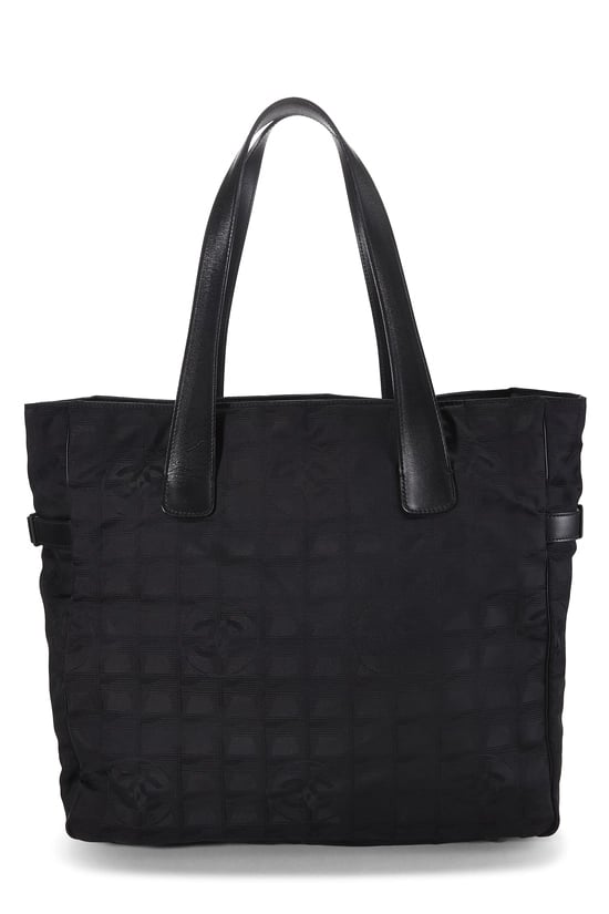 Black Nylon Travel Line Tote Large