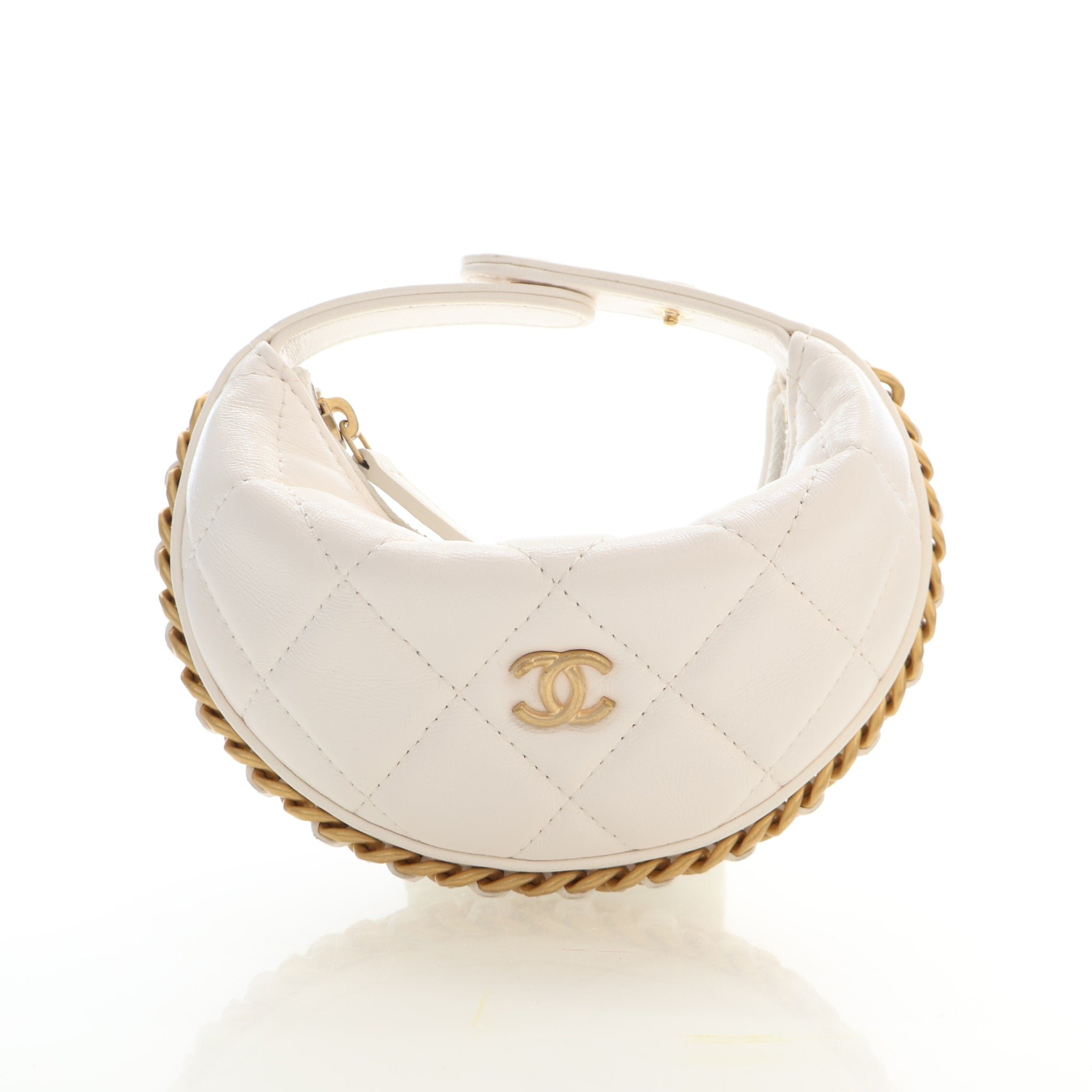 Chanel Mini Lambskin Chain Around Pouch Hobo Bag